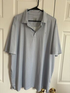 Callaway Men's  Gray/Blue Patterned Golf Polo Short Sleeve Shirt Size XXL